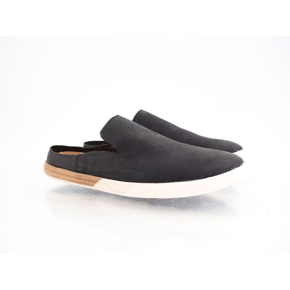 Kork Ease Phoebe Mules Shoes Comfort Flats Slip On Black Leather Womens Size 6.5
